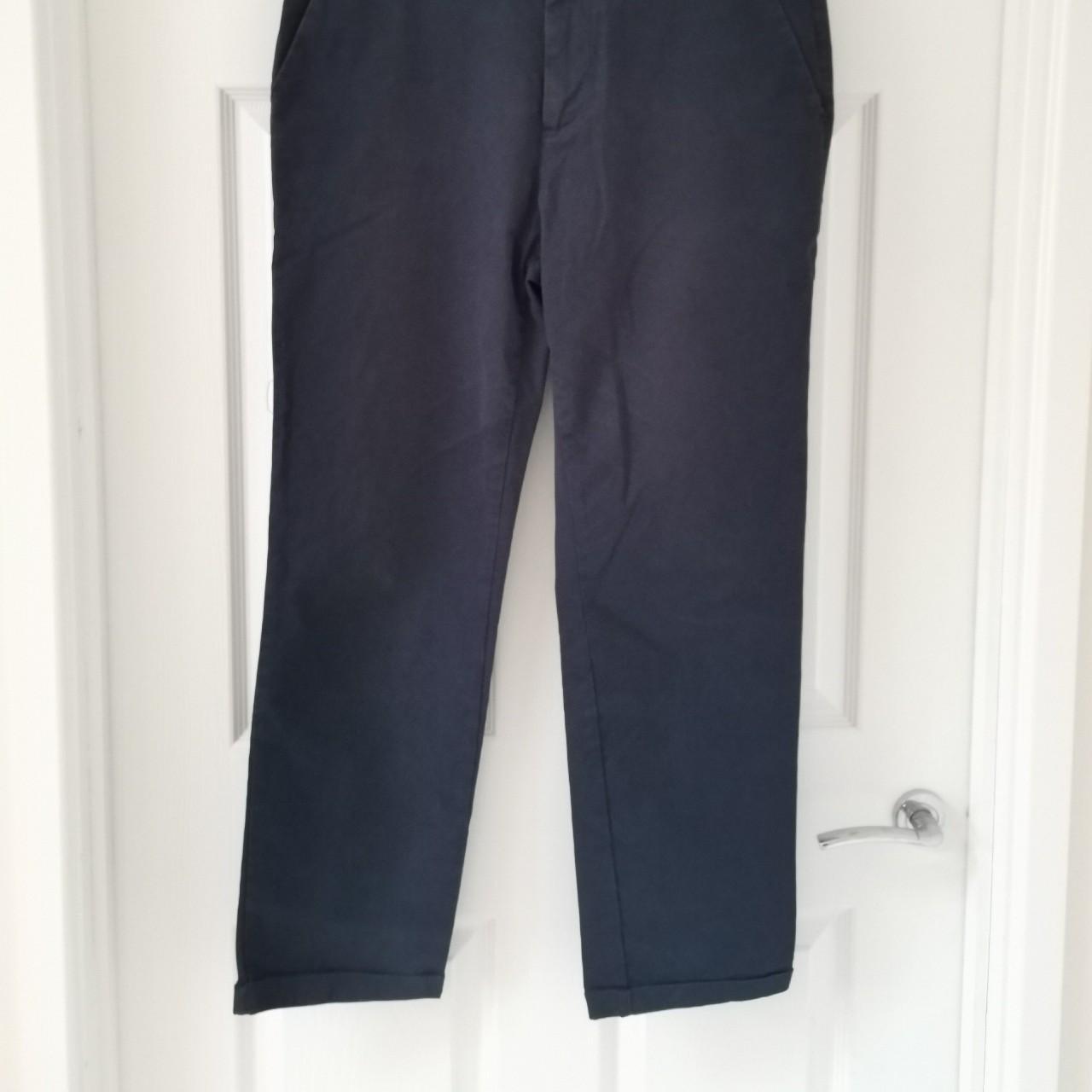 Kin by John Lewis Navy Slim Fit chino... Depop