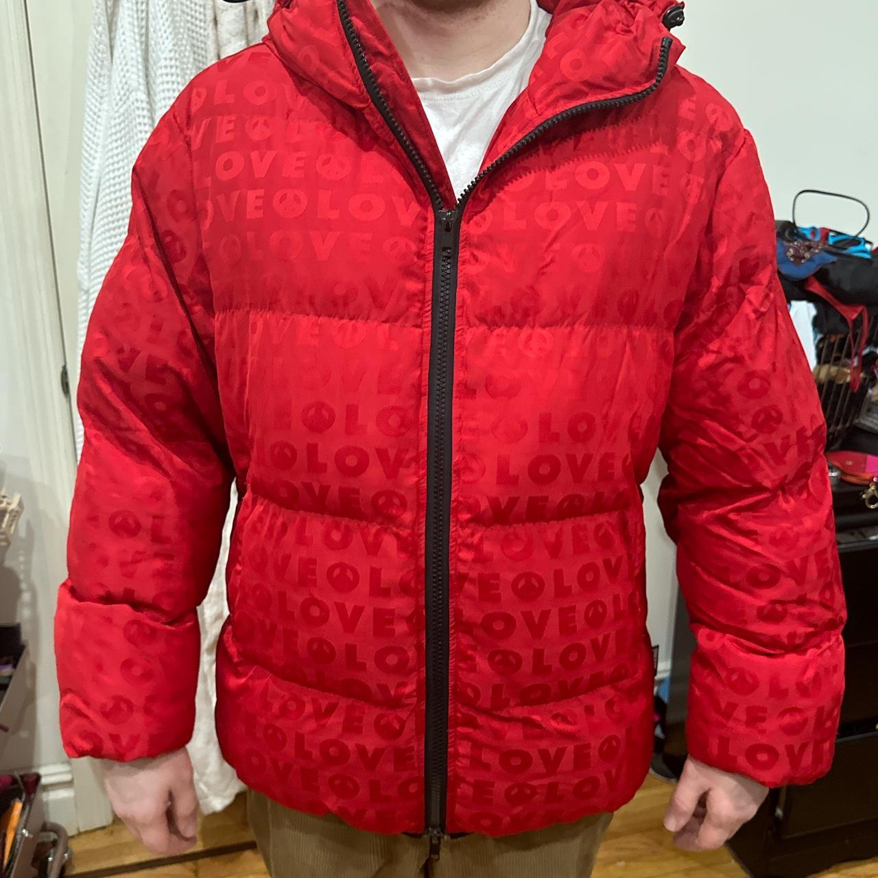 Love moschino red puffer a small rip in the Depop