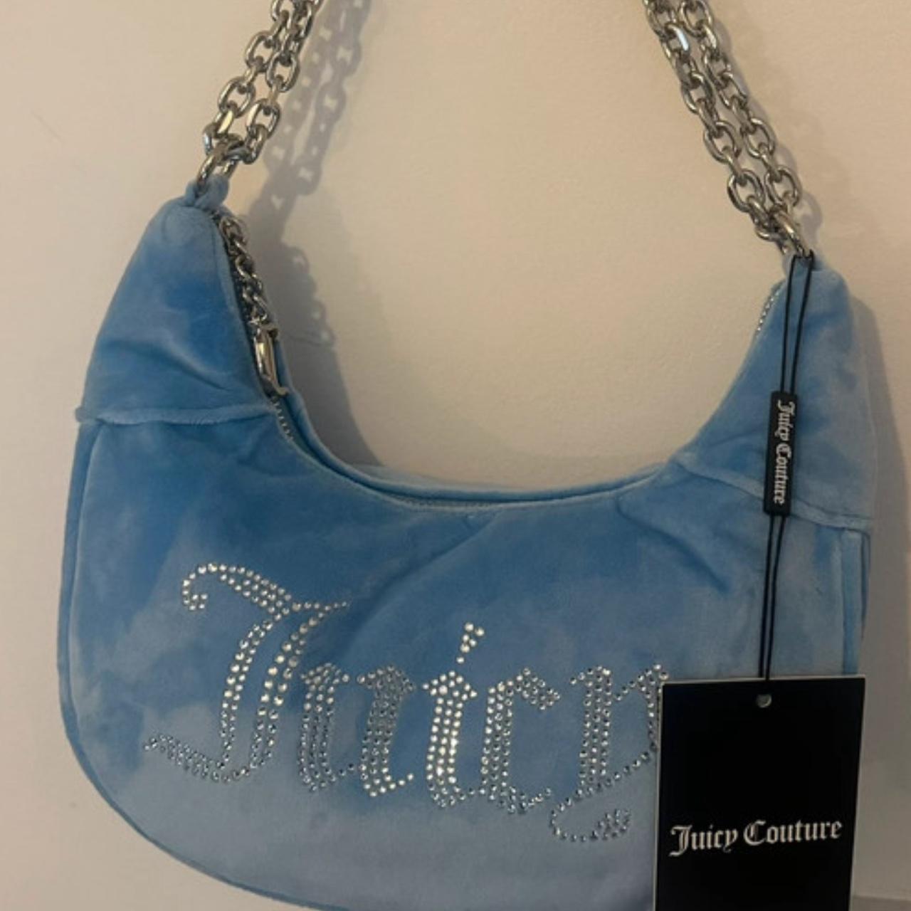 Juicy Couture Baby Blue outlets Suede Hobo Handbag!