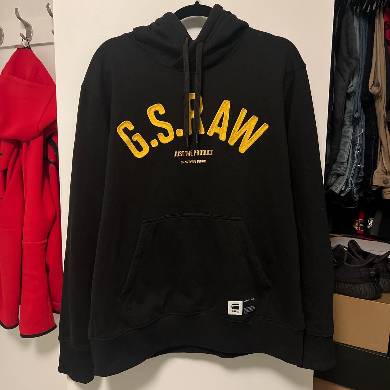 G star raw online black hoodie