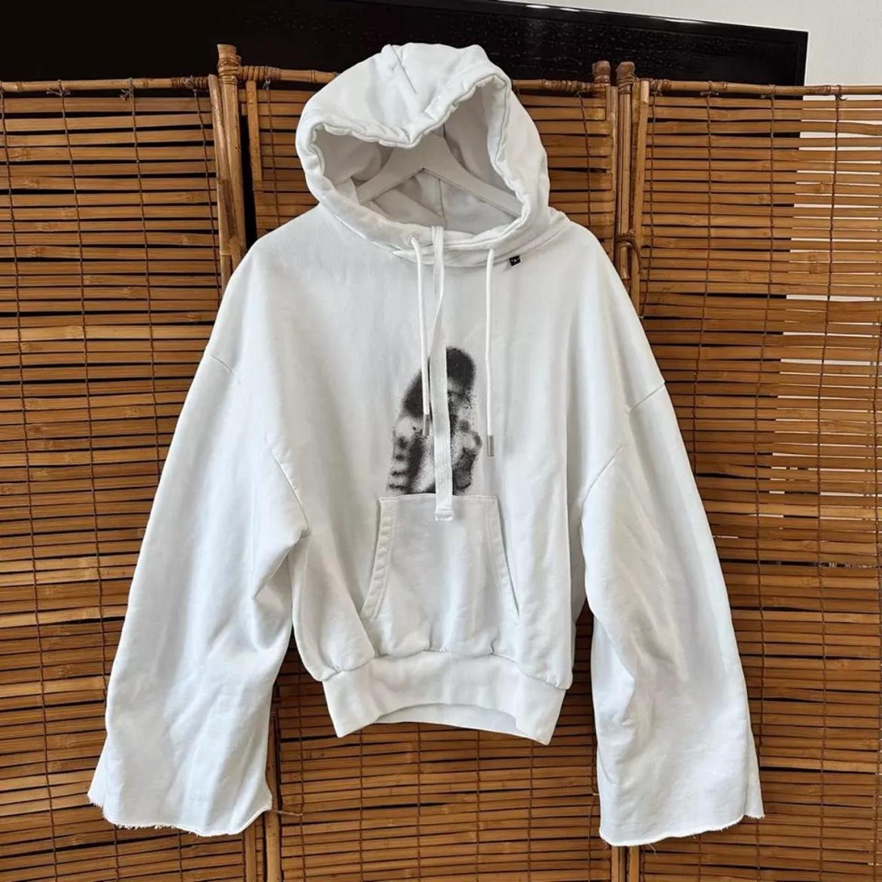 OffWhite White and black Illusionist graphic hoodie