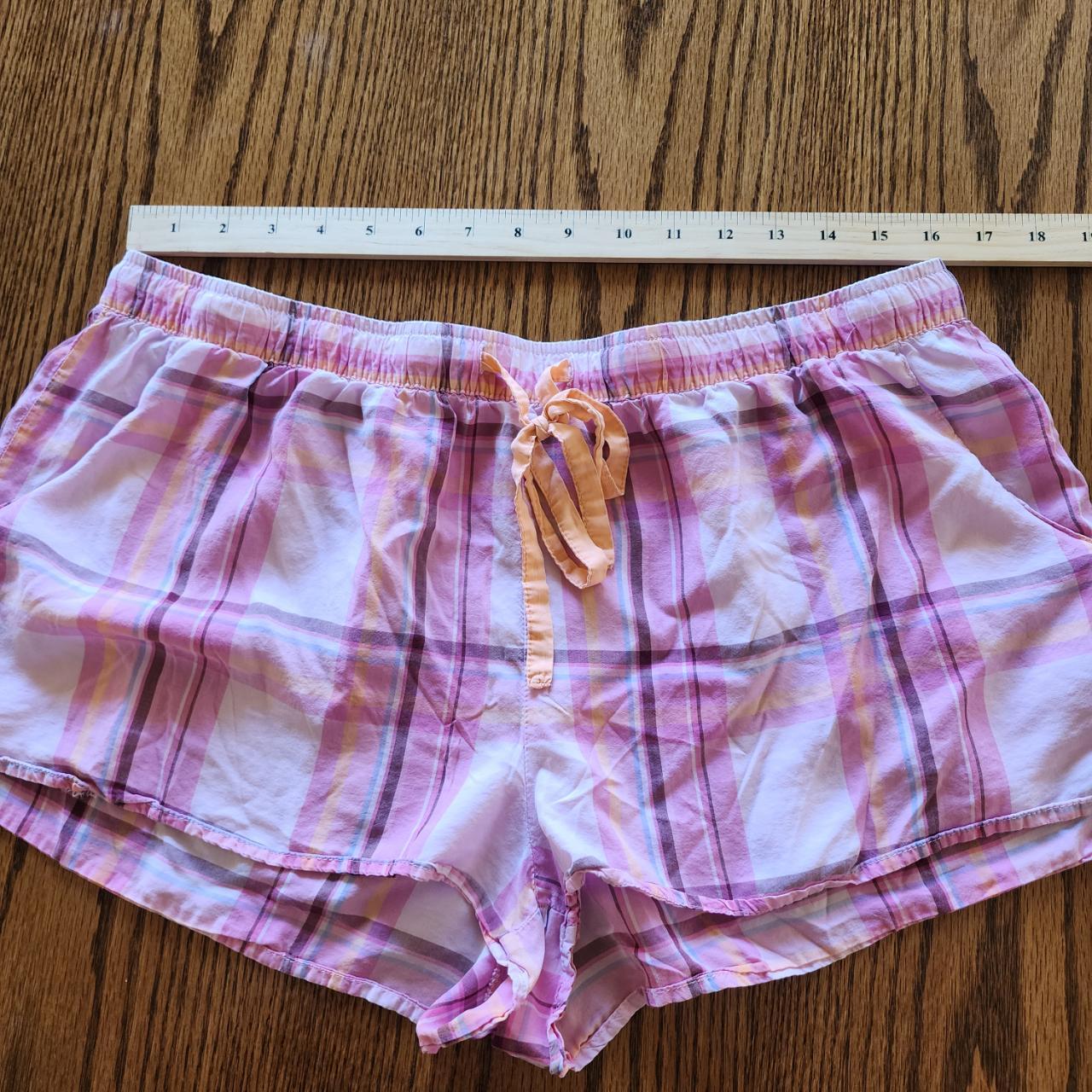 xhilaration Pink Plaid Sleepwear Pajama Shorts XL - Depop