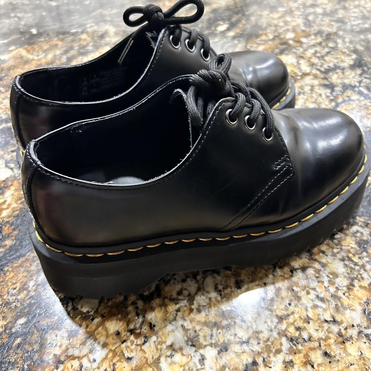 DR. MARTENS 1461 Quad Smooth Leather Womens Platform... - Depop