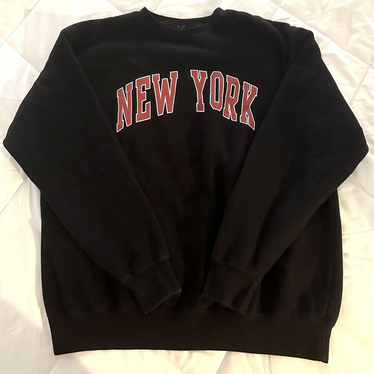 Brandy Melville new york black and red crewneck... - Depop