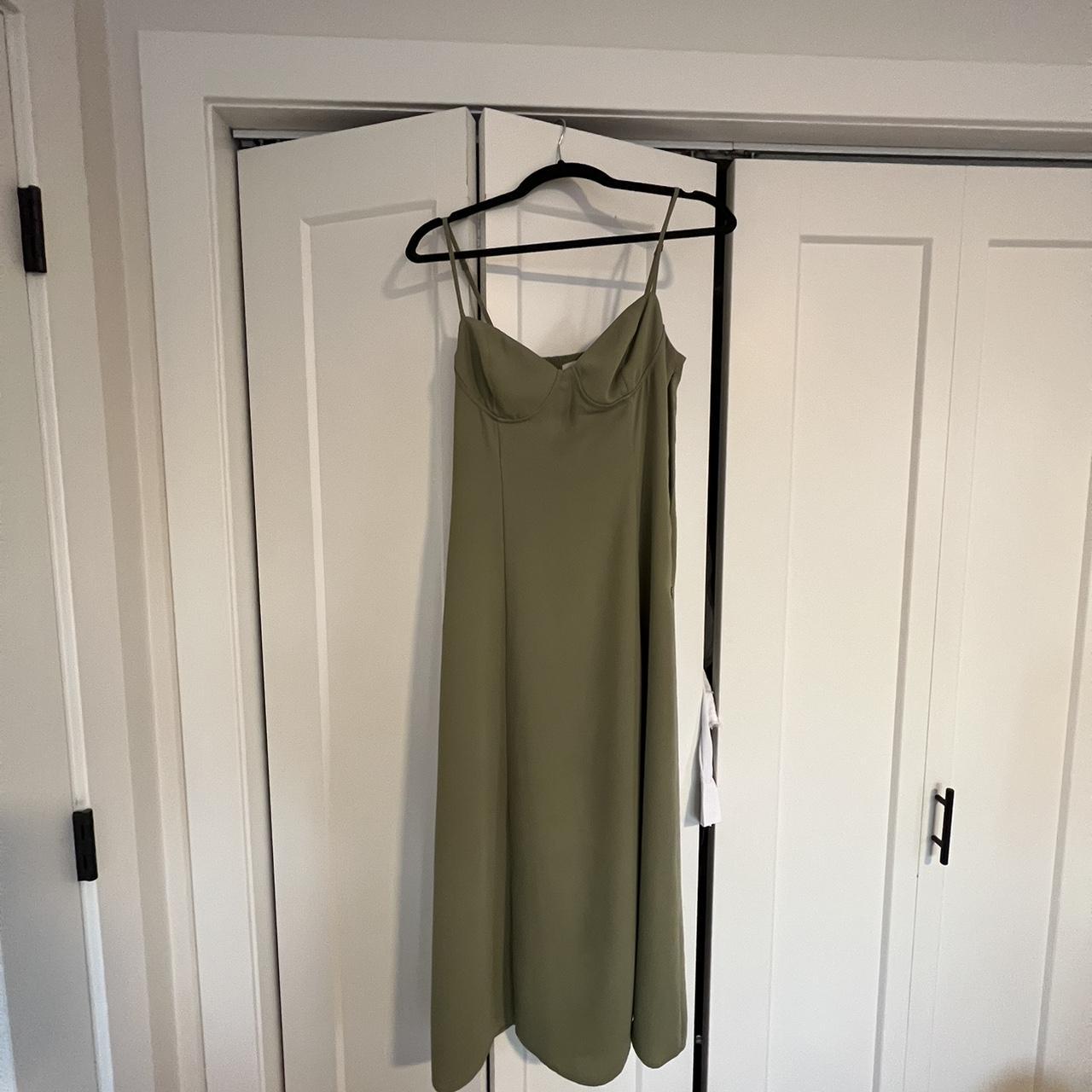 Aritzia Women's Green Dress | Depop