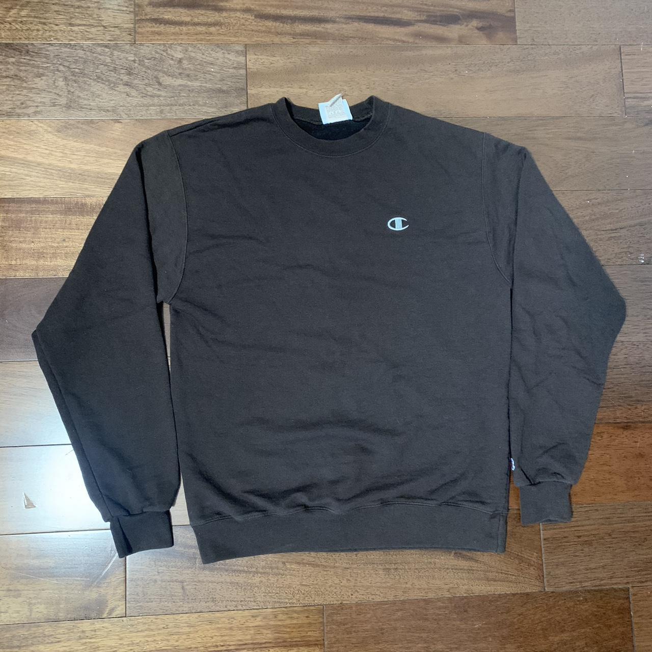 Champion Vintage Dark Chocolate Brown Crewneck Long. Depop