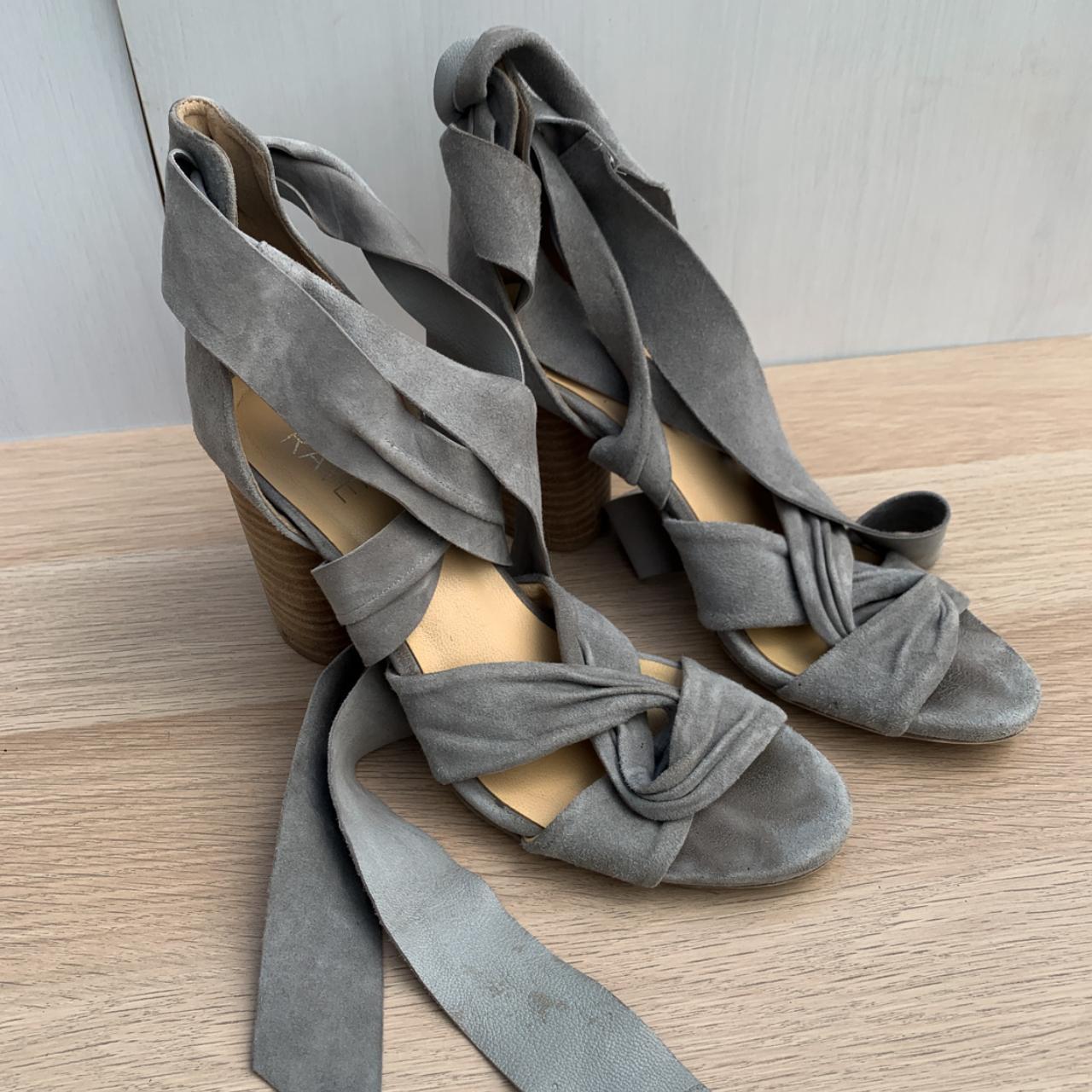 Raye. Grey wrap sandals. Size 39. Definitely well... - Depop