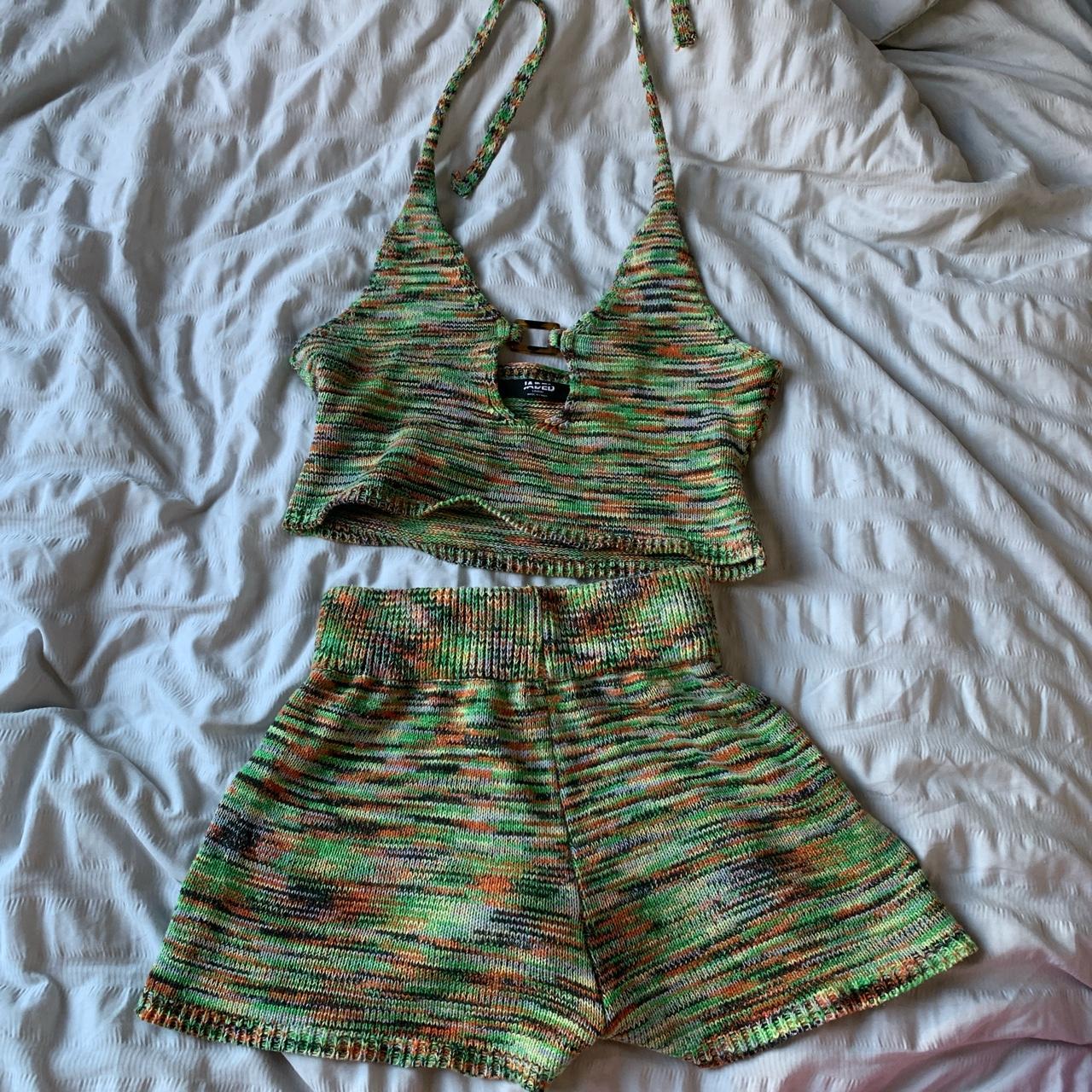 Jaded London knit set green multicoloured UK size Depop