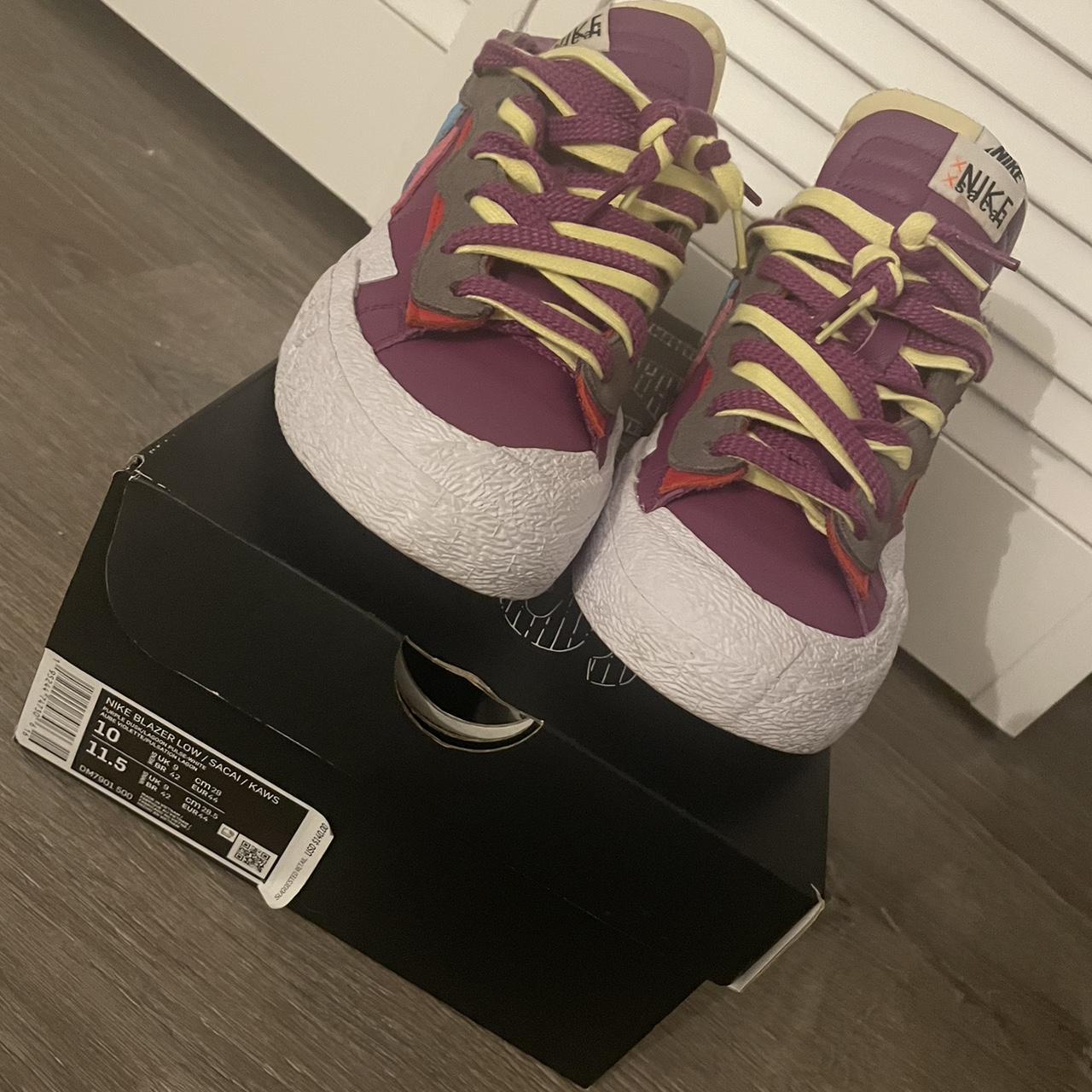 Sacai KAWS purple Dusk nike blazer lows #nike... - Depop