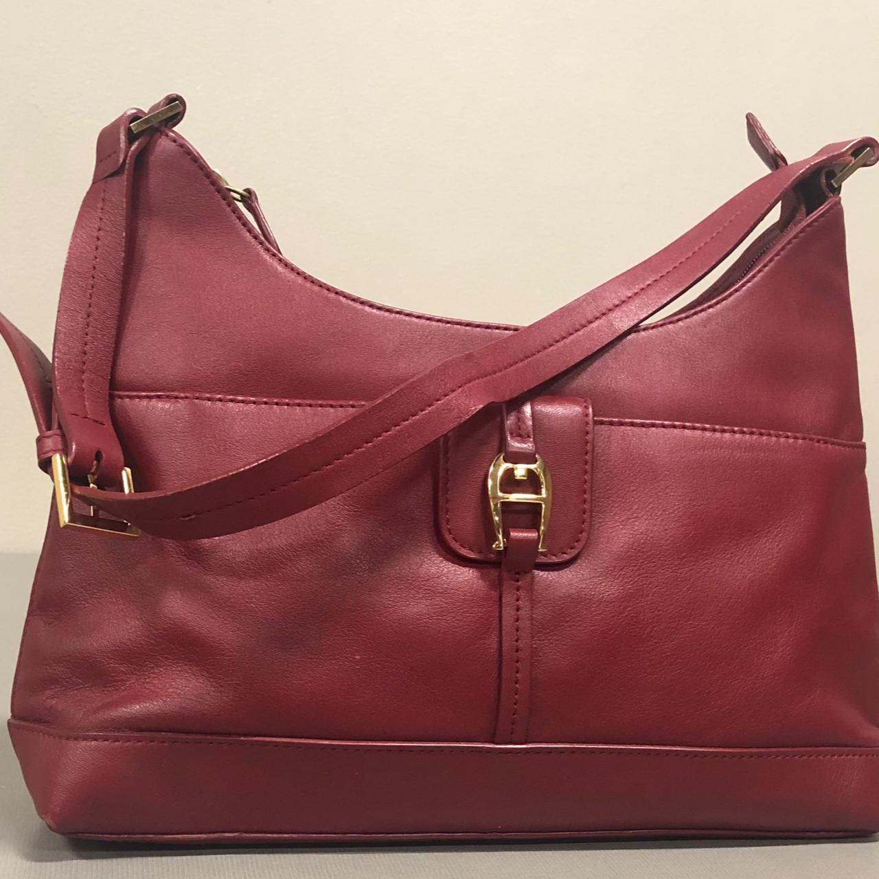 Etienne Aigner, red, leather purse, multiple... - Depop