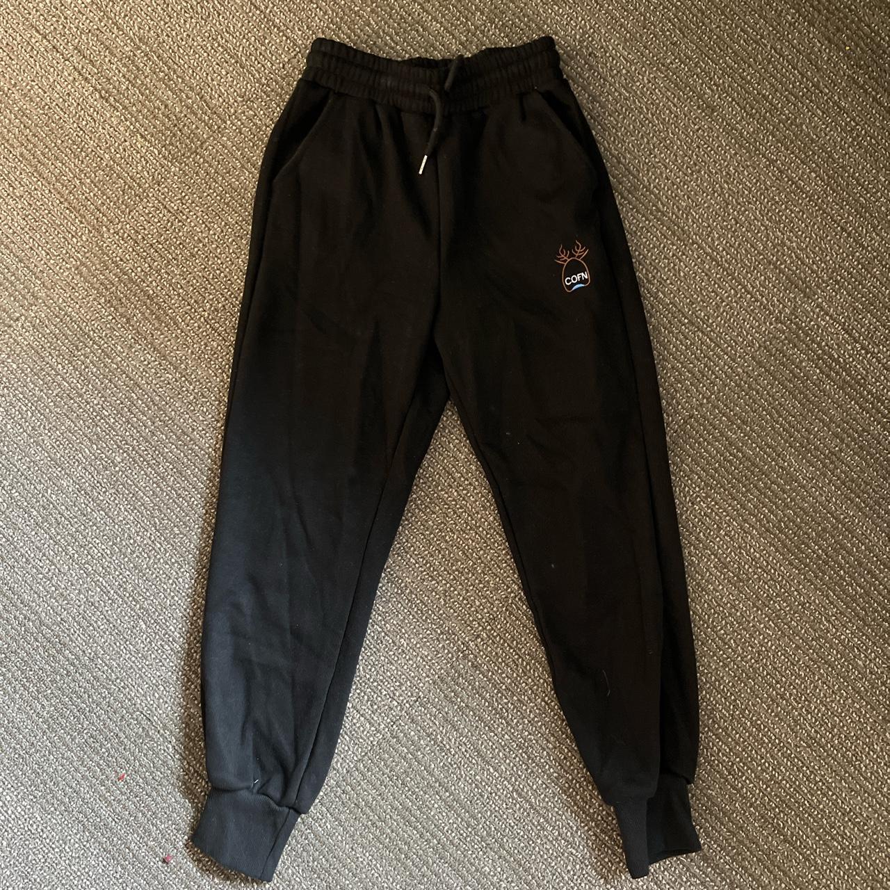 never worn women’s black jogger/ sweatpants with... - Depop