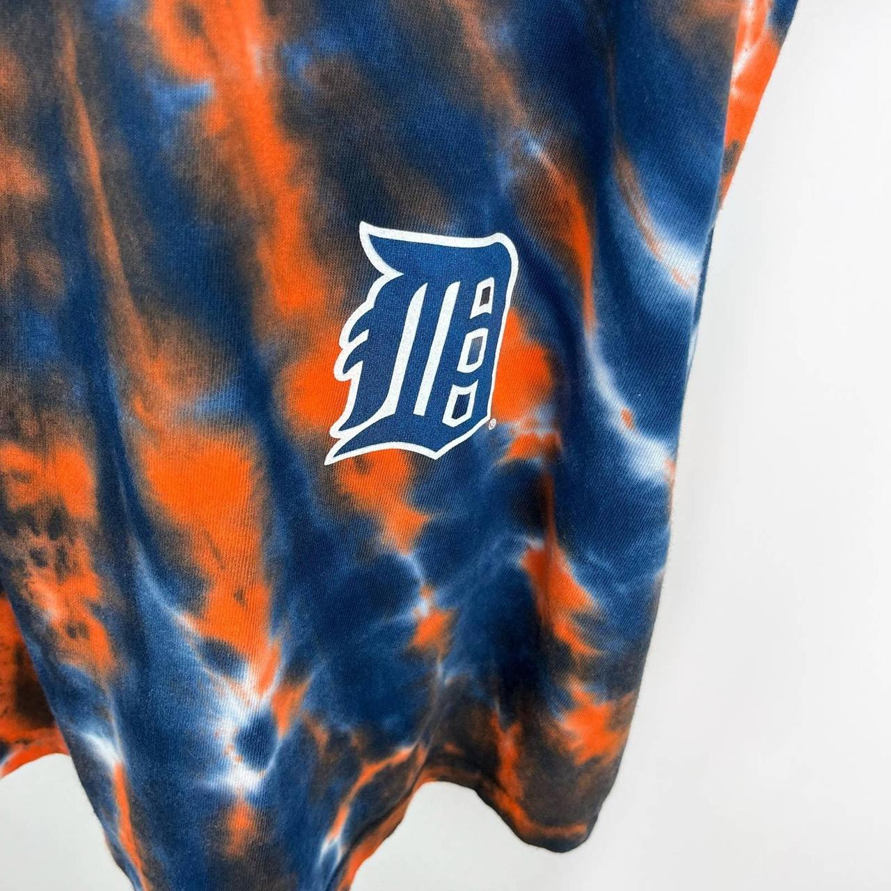 Detroit Tigers Men's Liquid Blue Tie Dye Graphic - Depop