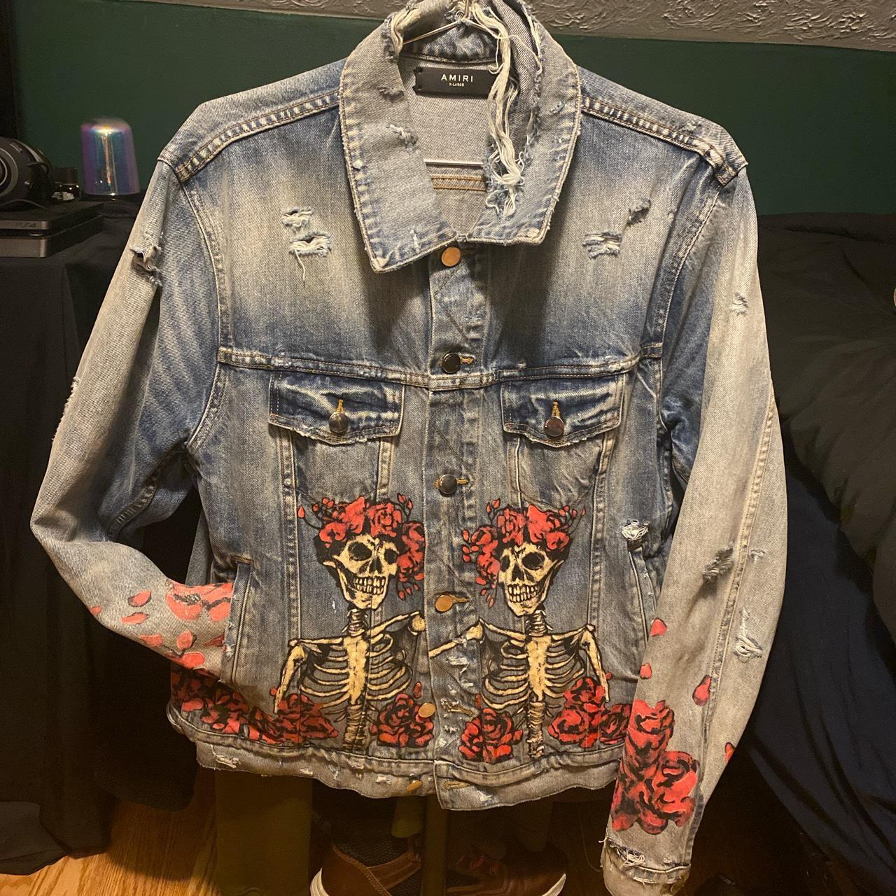 Amiri X Grateful Dead Large Denim Custom... - Depop