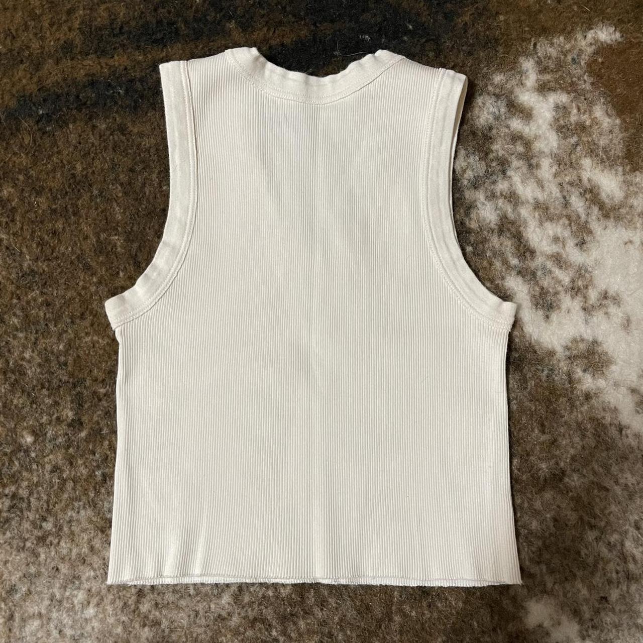 Brandy Melville Women's Cream Vest | Depop