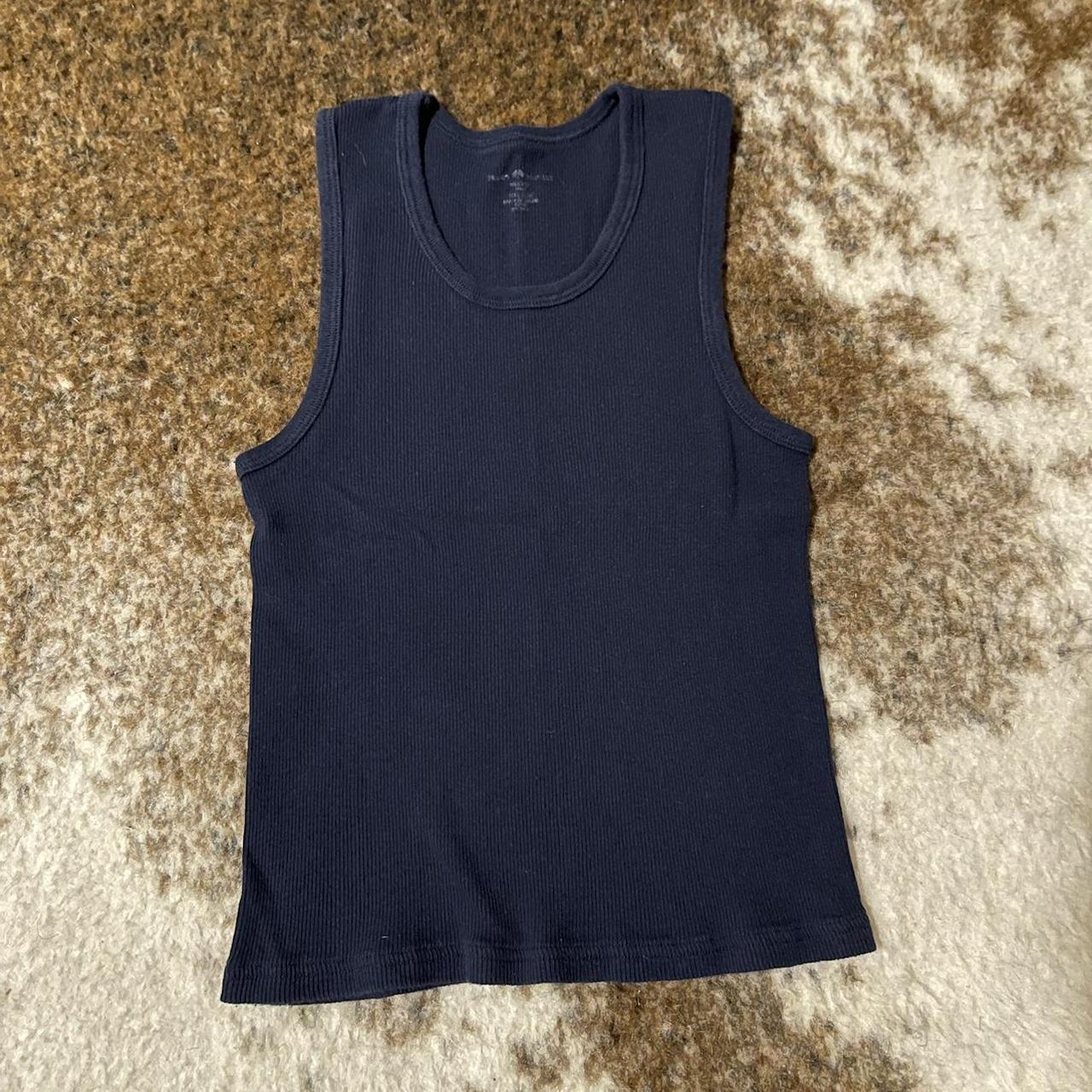 Brandy Melville Women's Navy Vest | Depop