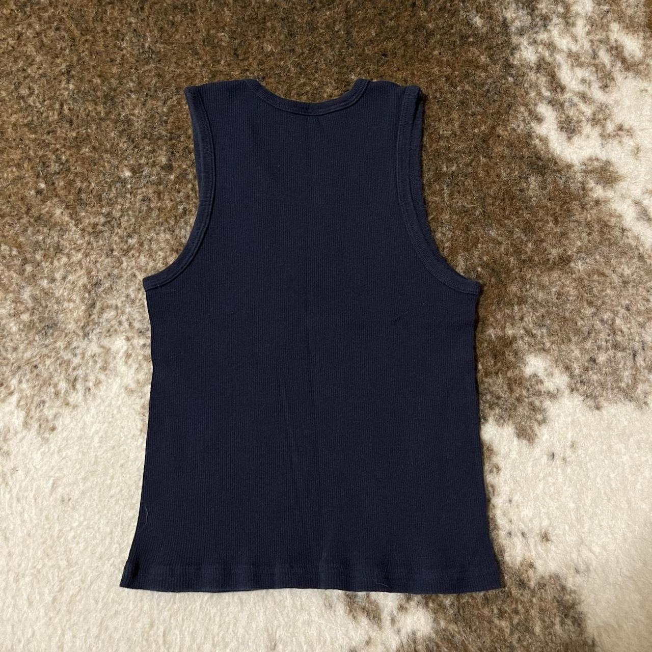 Brandy Melville Women's Navy Vest | Depop