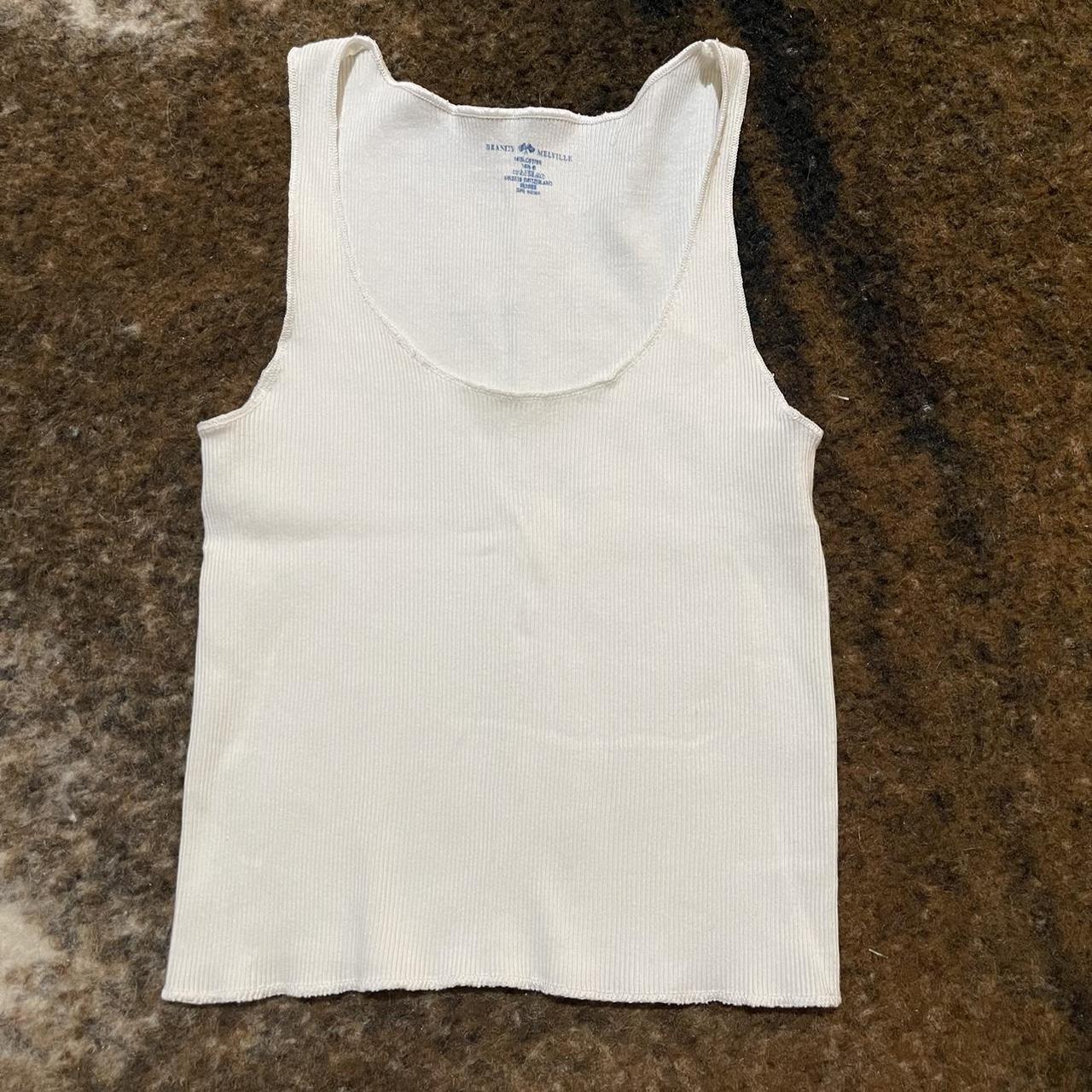 Brandy Melville Women's White Vest | Depop