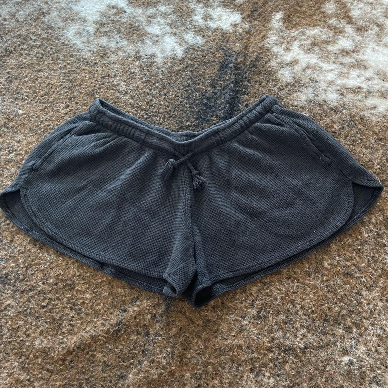 Brandy Melville summer thermal shorts in black worn... Depop