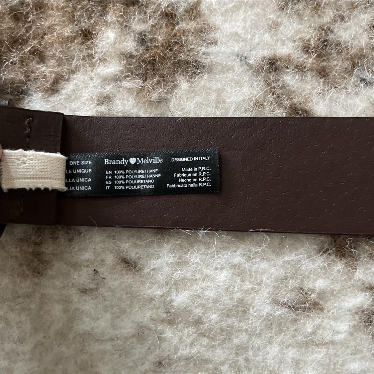 Brandy Melville brown vegan leather belt never worn... Depop