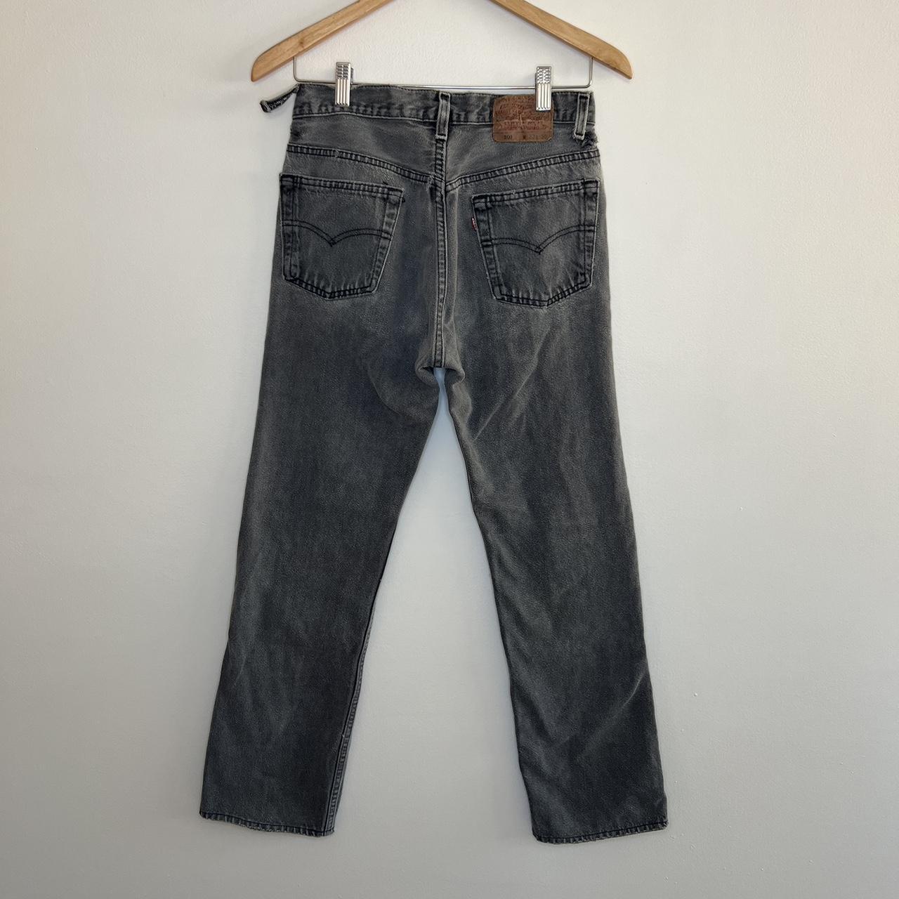 Vintage Levi’s 501 Straight Leg Jeans Gray vintage... - Depop