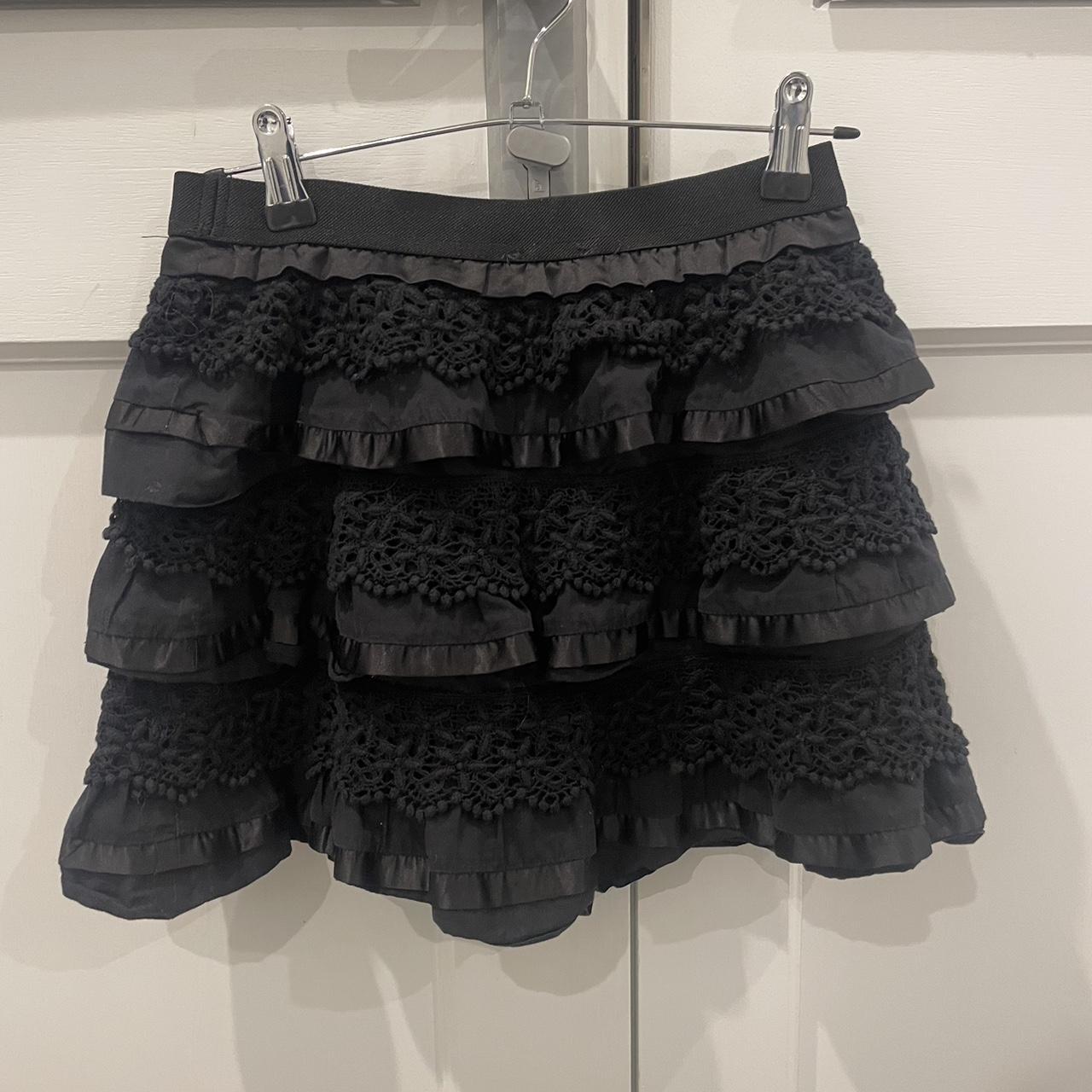 Bardot junior mini black lace skirt - Depop