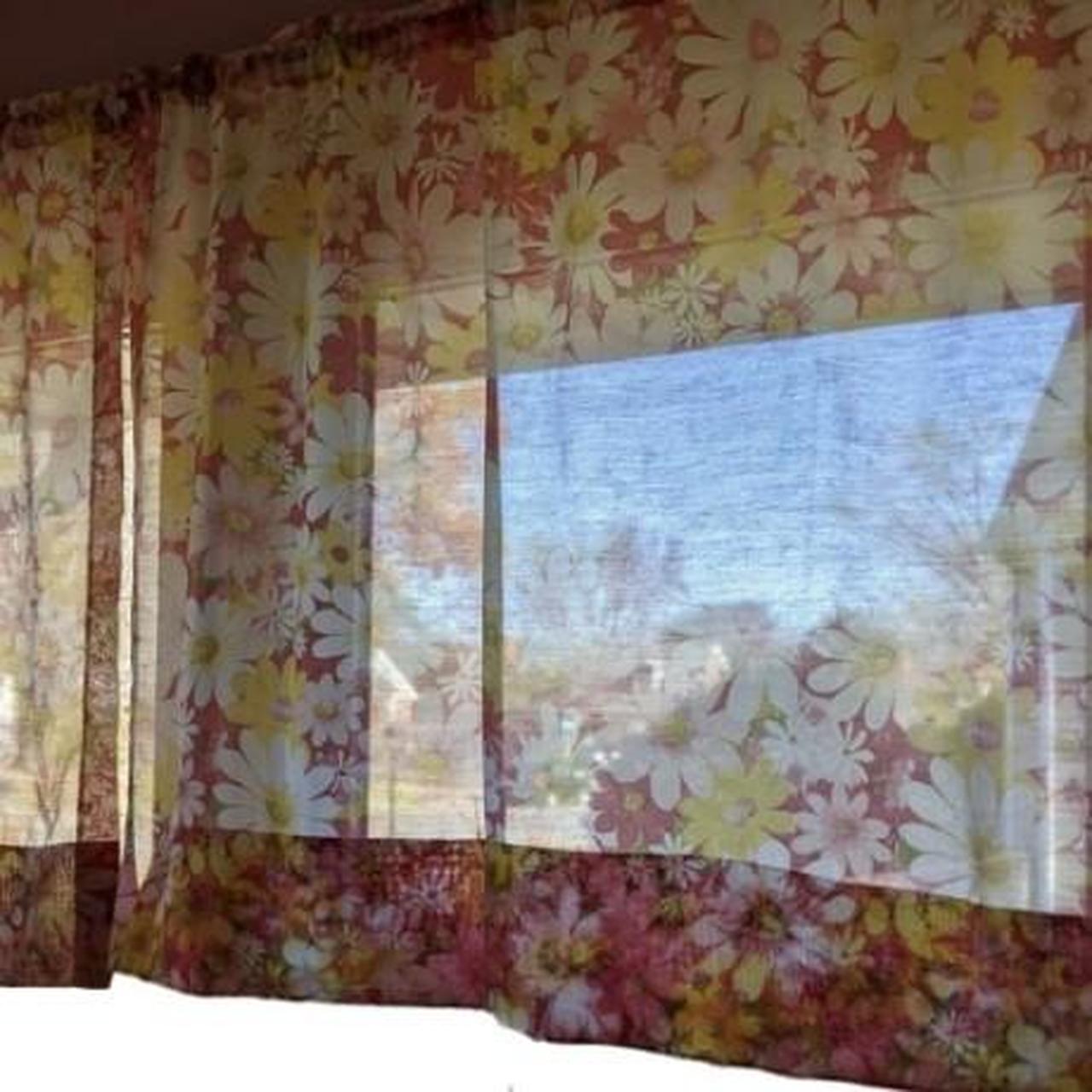 3 window drape panels measuring 41"x 29 1/2" of... Depop