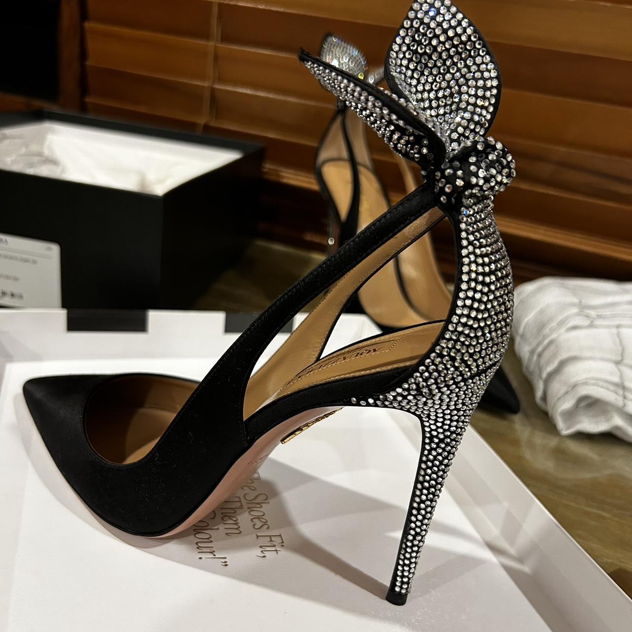 AQUAZZURA - Deneuve Crystal Pump 105 Size: 39 | Depop