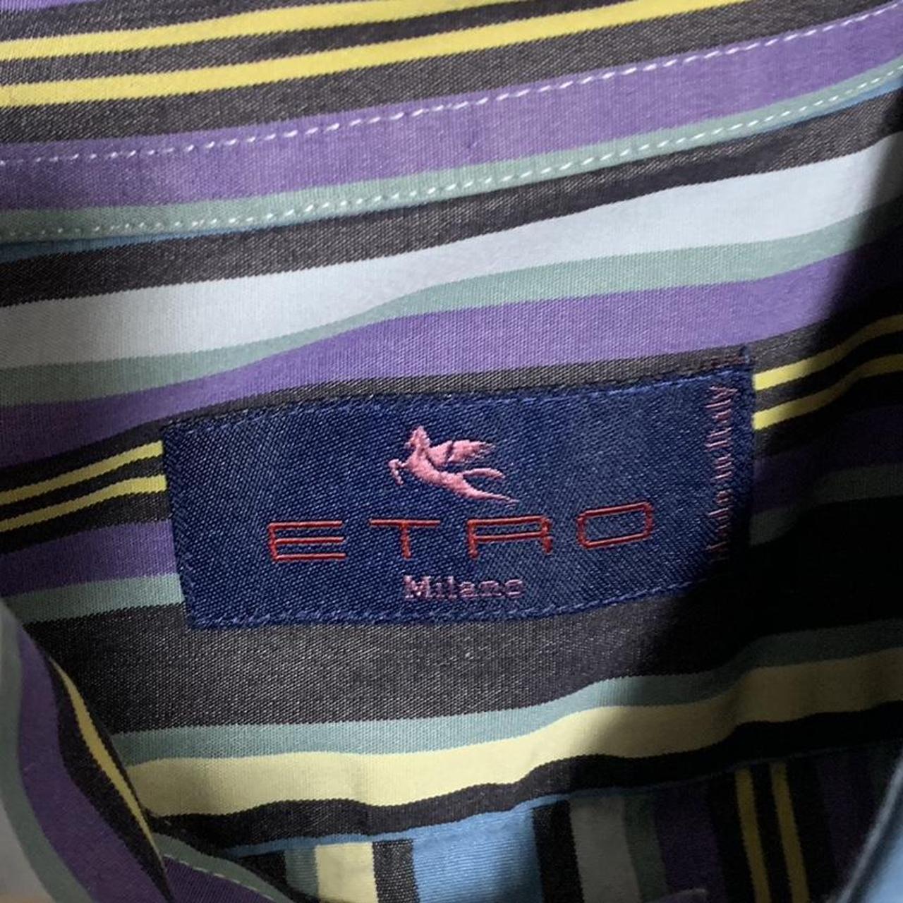 Etro Men's Blue and Purple Shirt (4)