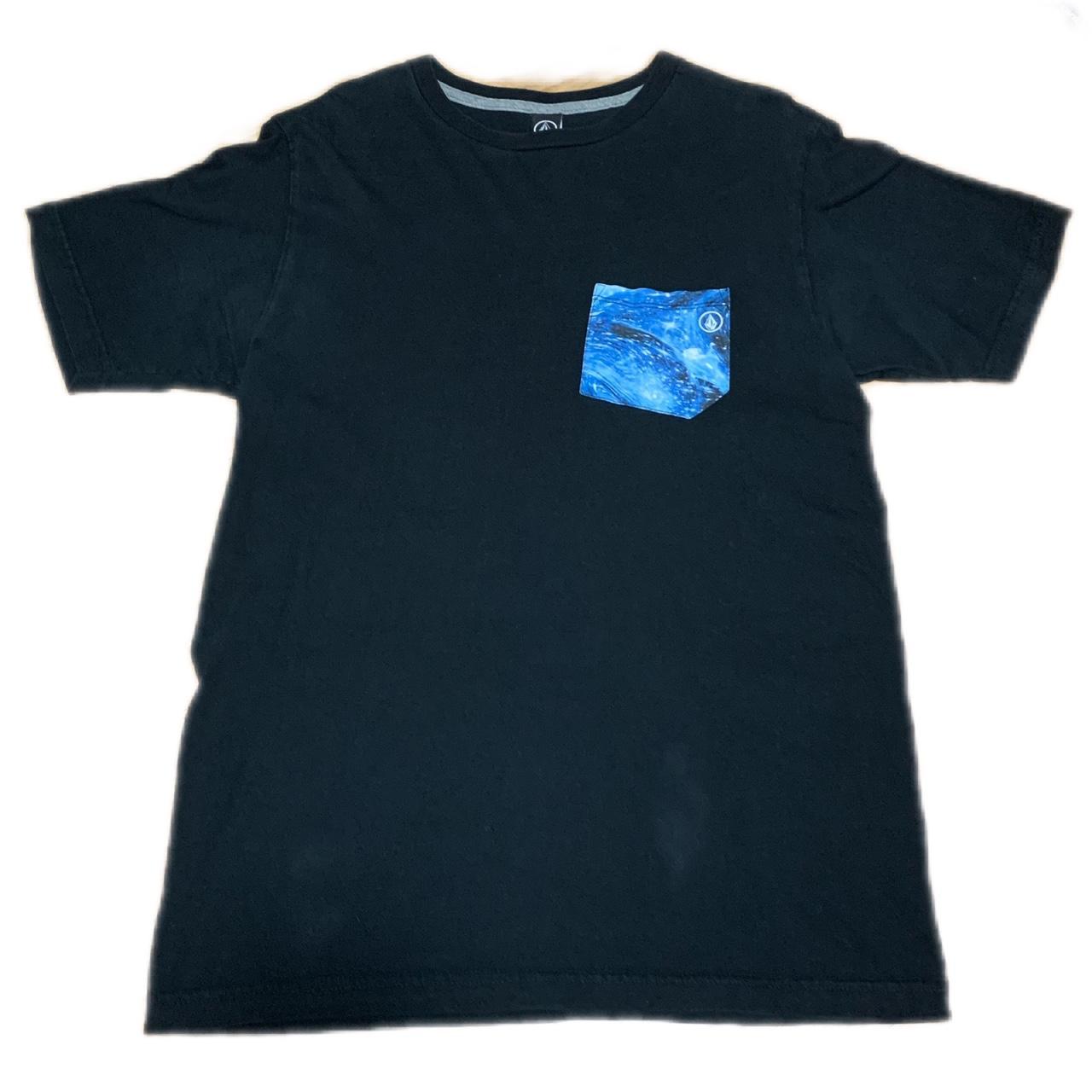 volcom 人気 ポケットtシャツ blue