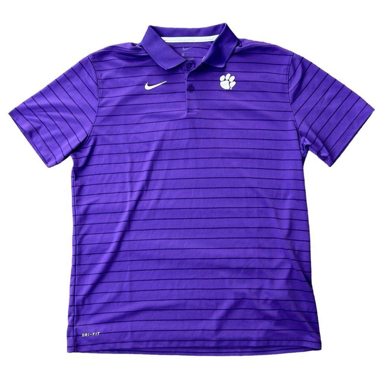 Nike Dry Victory Coaches Purple Mens Size L Polo Golf Shirt CW3434-545 selling