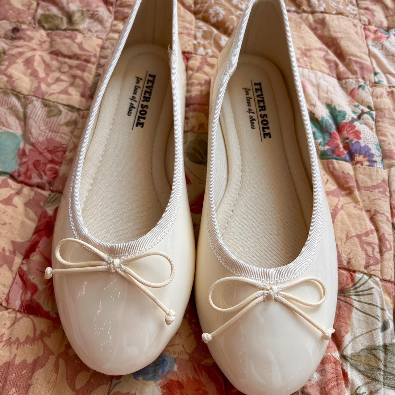 Super Cute Y2k Style Ballet Flats Cream Color Never Depop