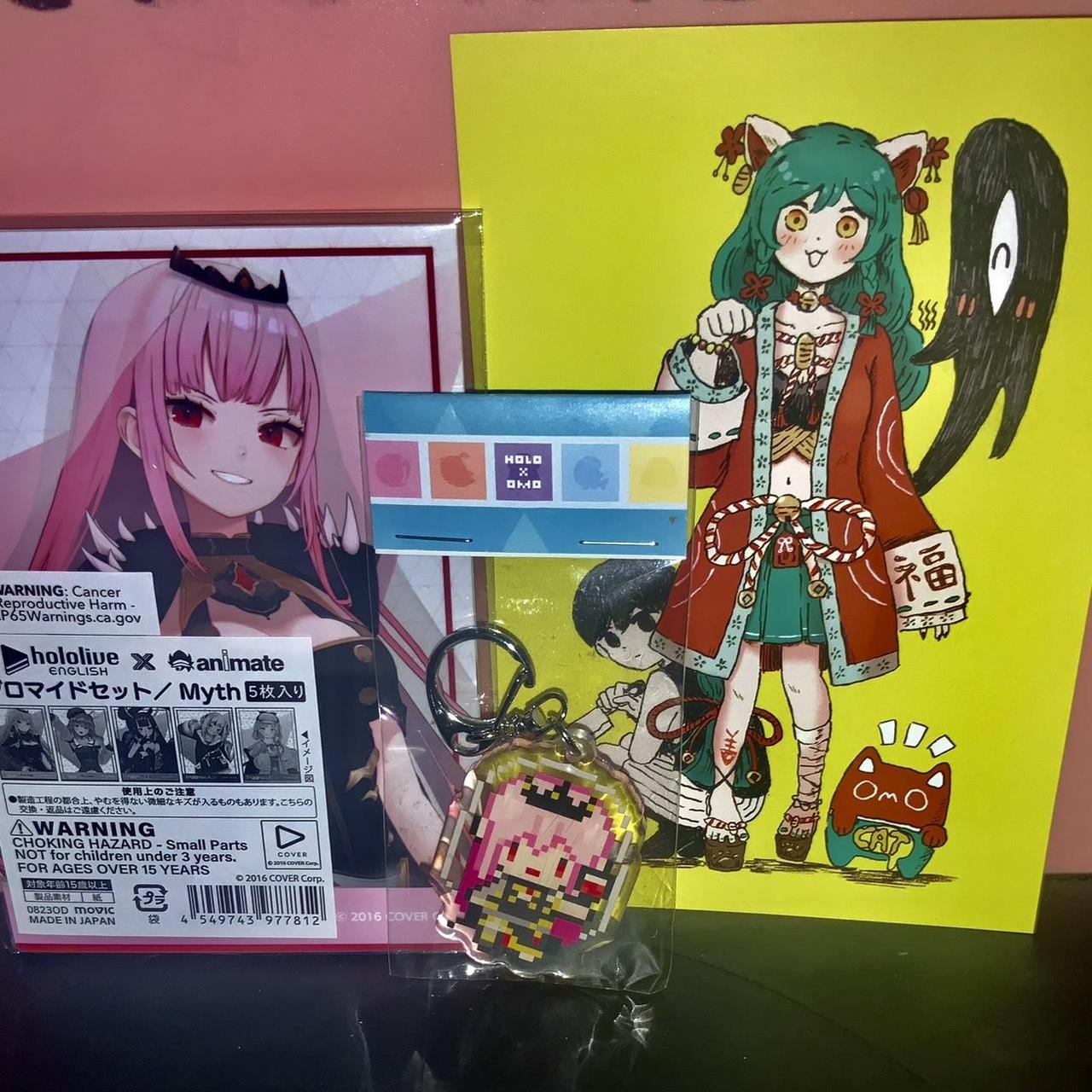 3 Pcs Sealed Hololive x Omocat Mori Calliope merch...