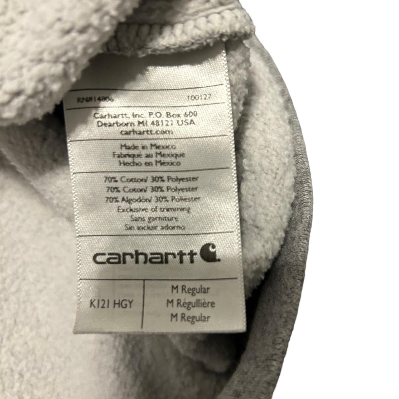 Carhartt x steadfast grey hoodie sweatshirt size medium Depop