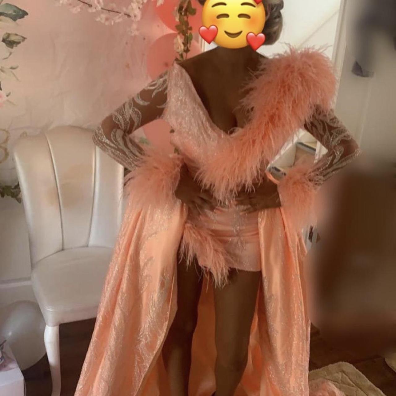 Beautiful Coral pink dress😍only worn for few hours x... - Depop