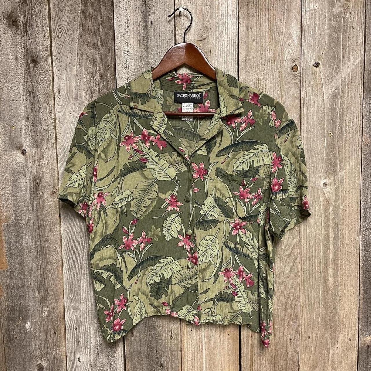 Vintage Cropped Hawaiian Shirt