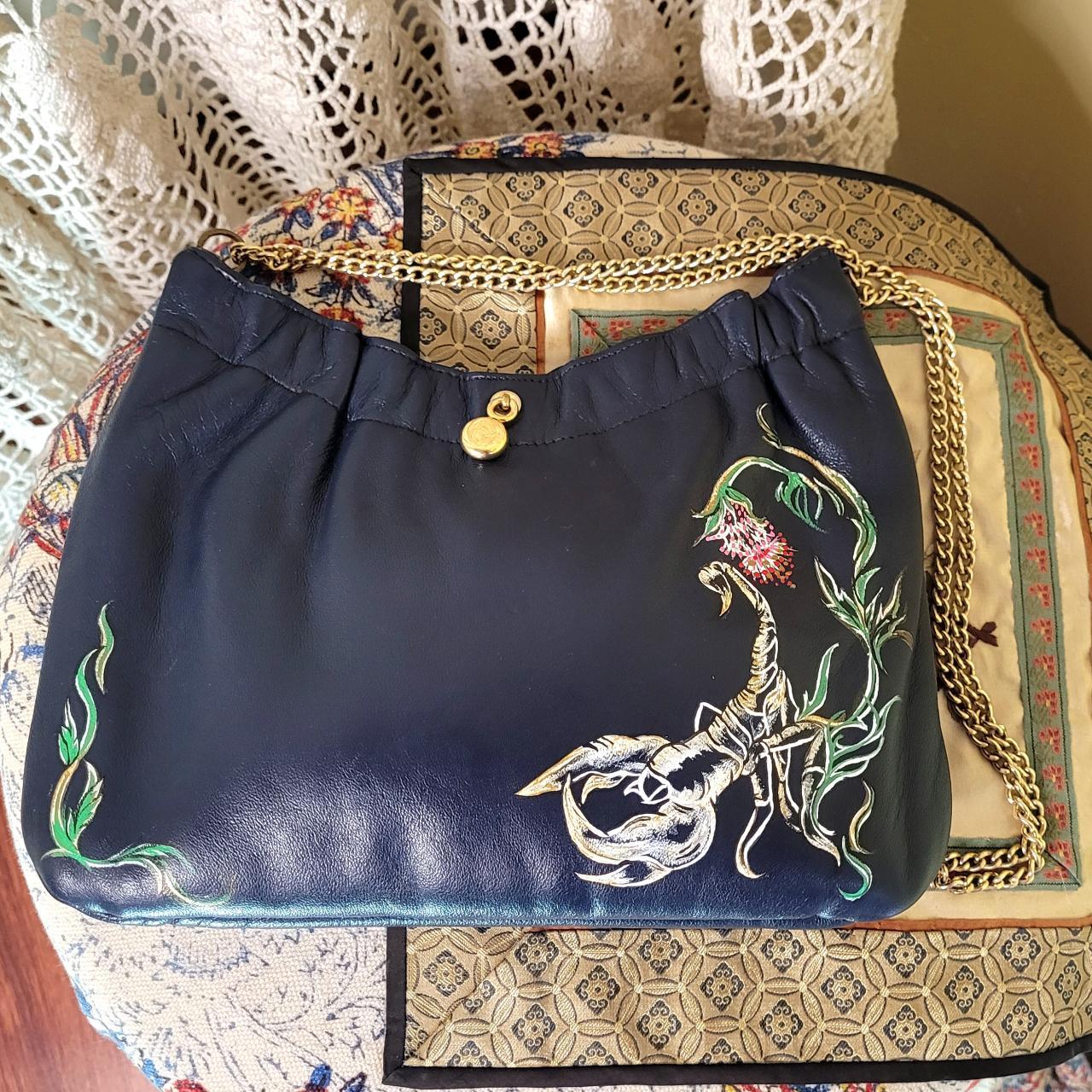 Vintage Andre Cellini evening purse. Indigo with Depop