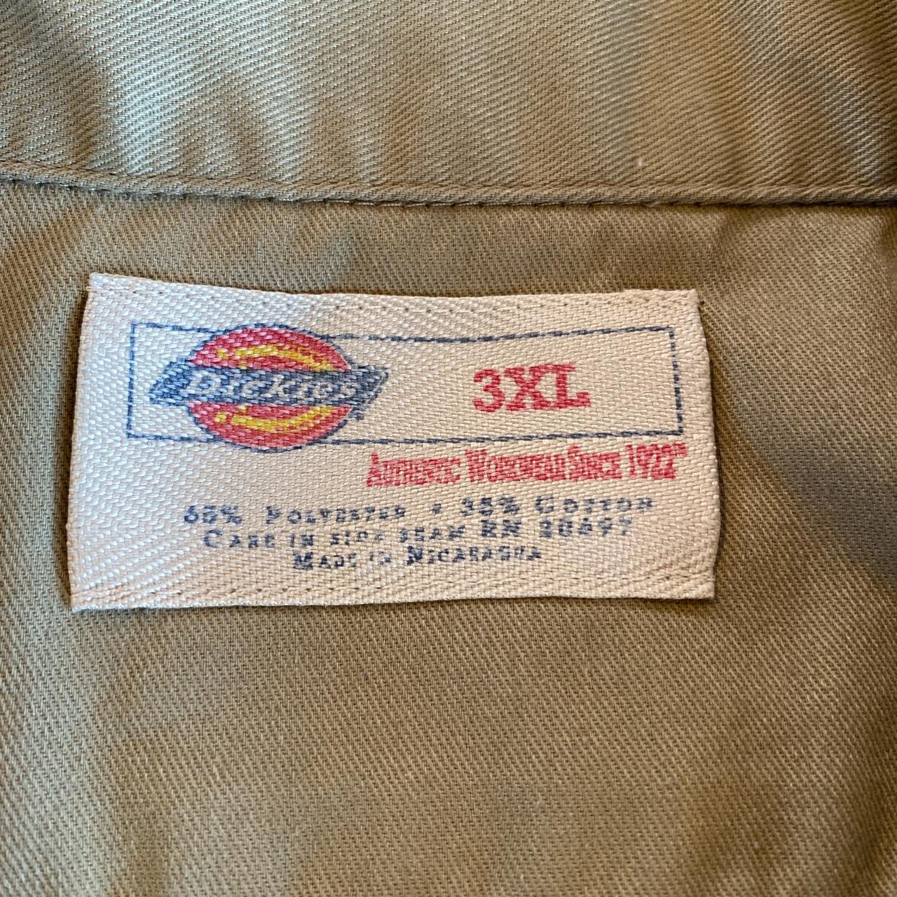 Dickies tan work shirt size 3XL. Some slight... - Depop