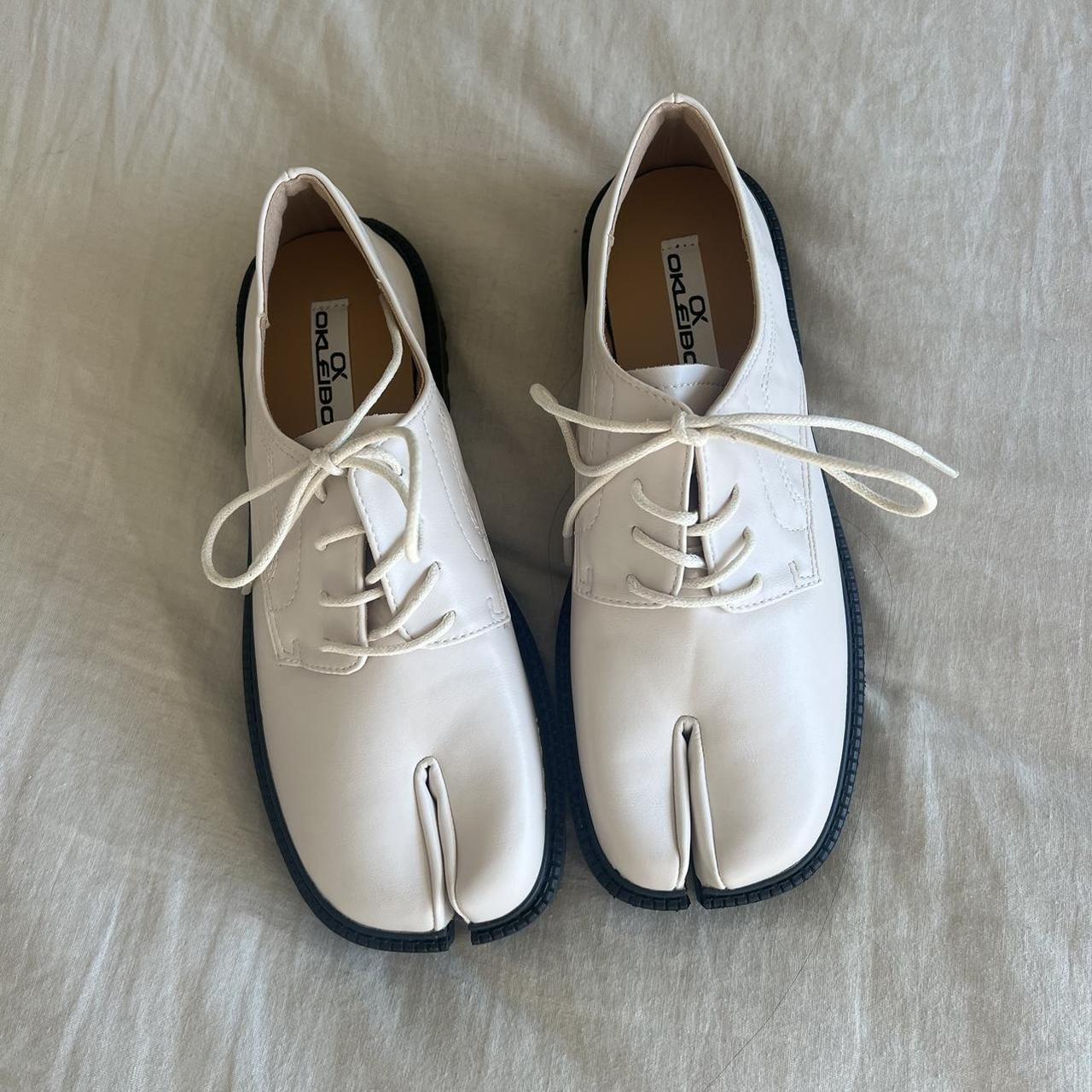 White Tabis Loafers - next day shipping for Size 6,... - Depop