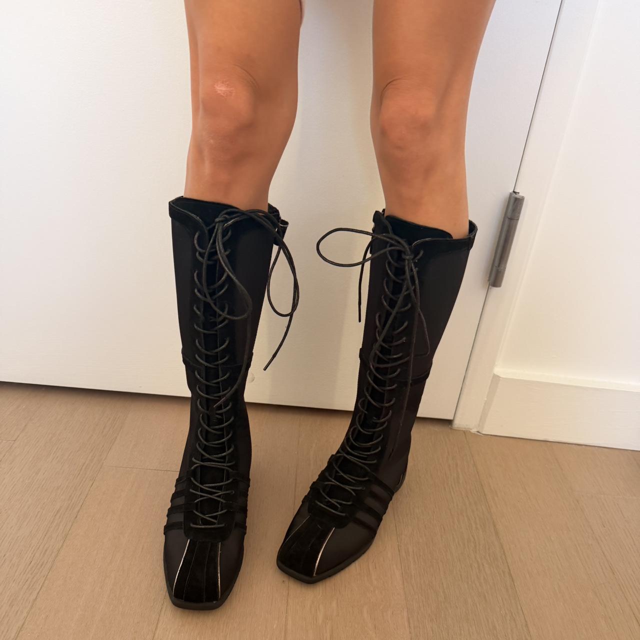 Miss Sixty Leather Boxing Shoes Pointed Toes White | Depop