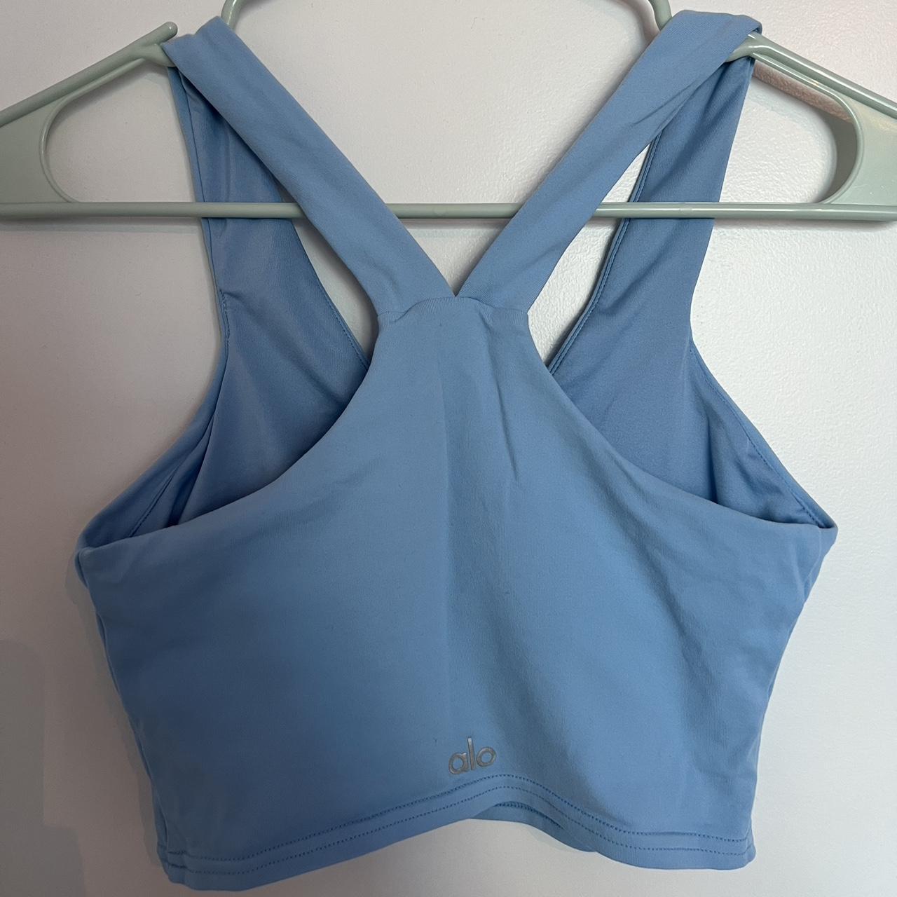 small, Alo sports bra, navy blue, took the cups - Depop