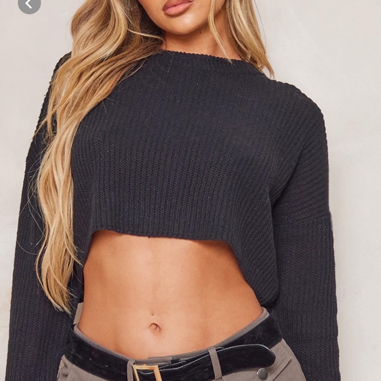 Plt black 2024 cropped jumper