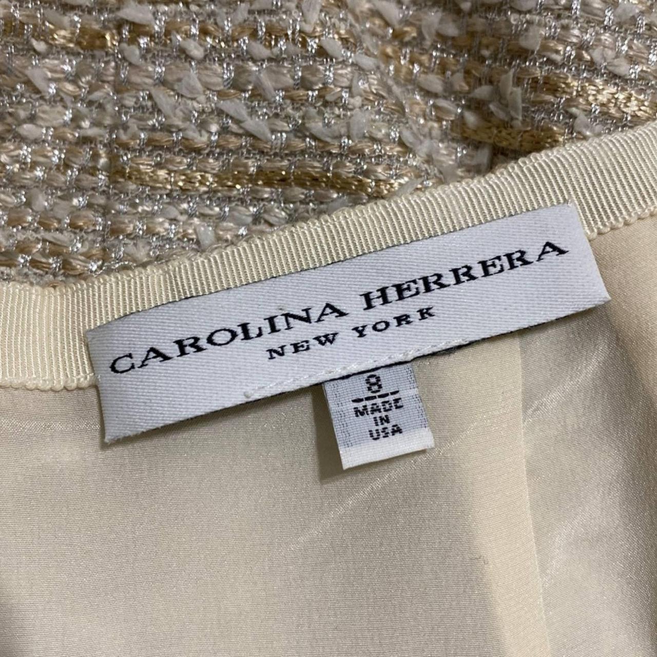Carolina Herrera Women's Gold and Cream Skirt (4)