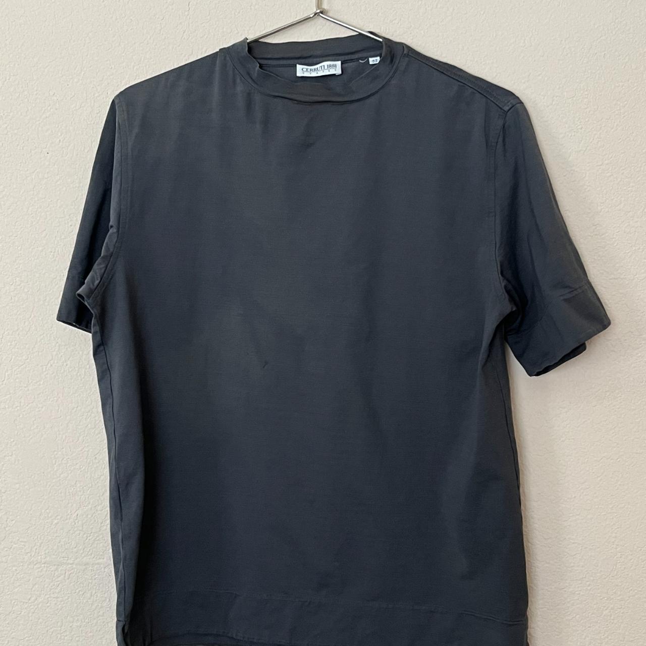 Vtg Cerruti 1881 Shapes t-shirt Dark grey/faded... - Depop