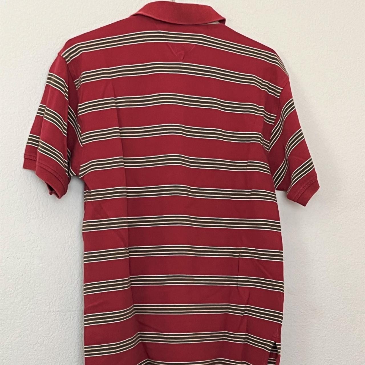 1990s Tommy Hilfiger mesh cotton polo shirt Large,... - Depop