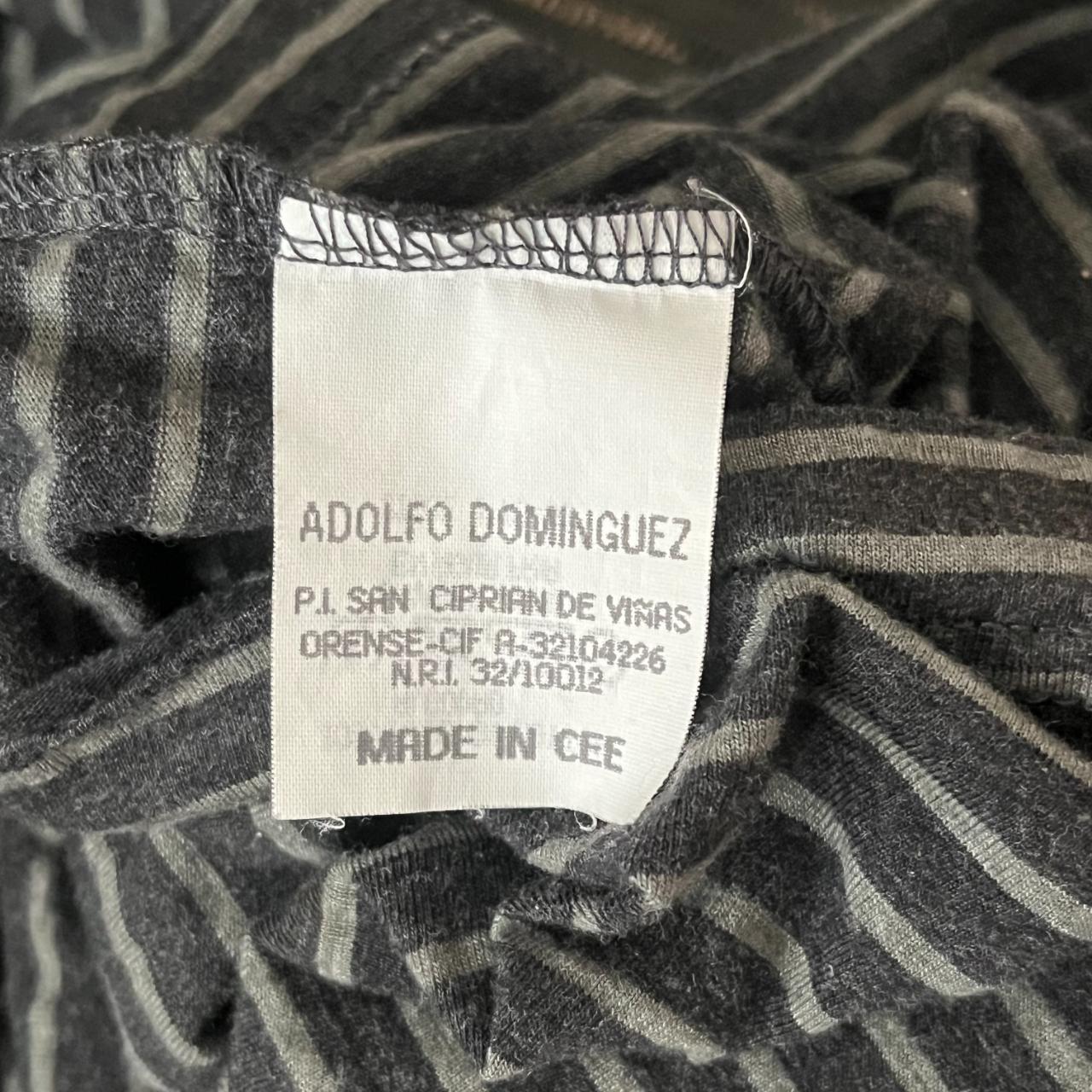 Adolfo Dominguez cotton t-shirt Grey, stripes Size... - Depop