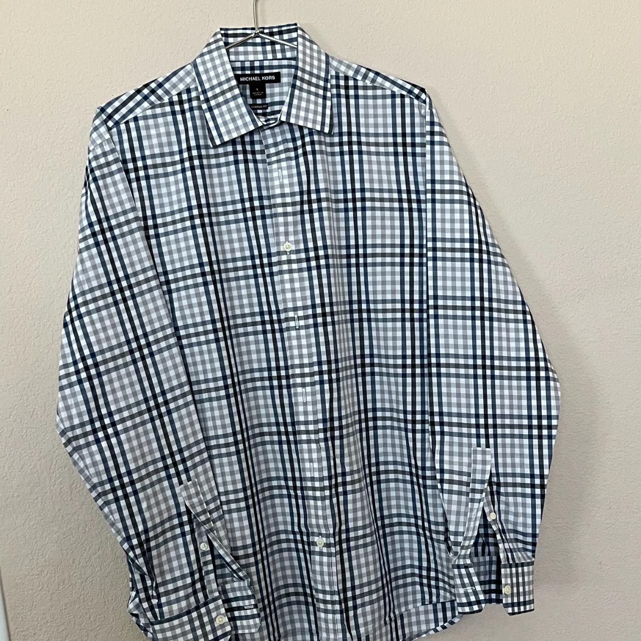 Michael Kors gingham button down Large Classic... - Depop