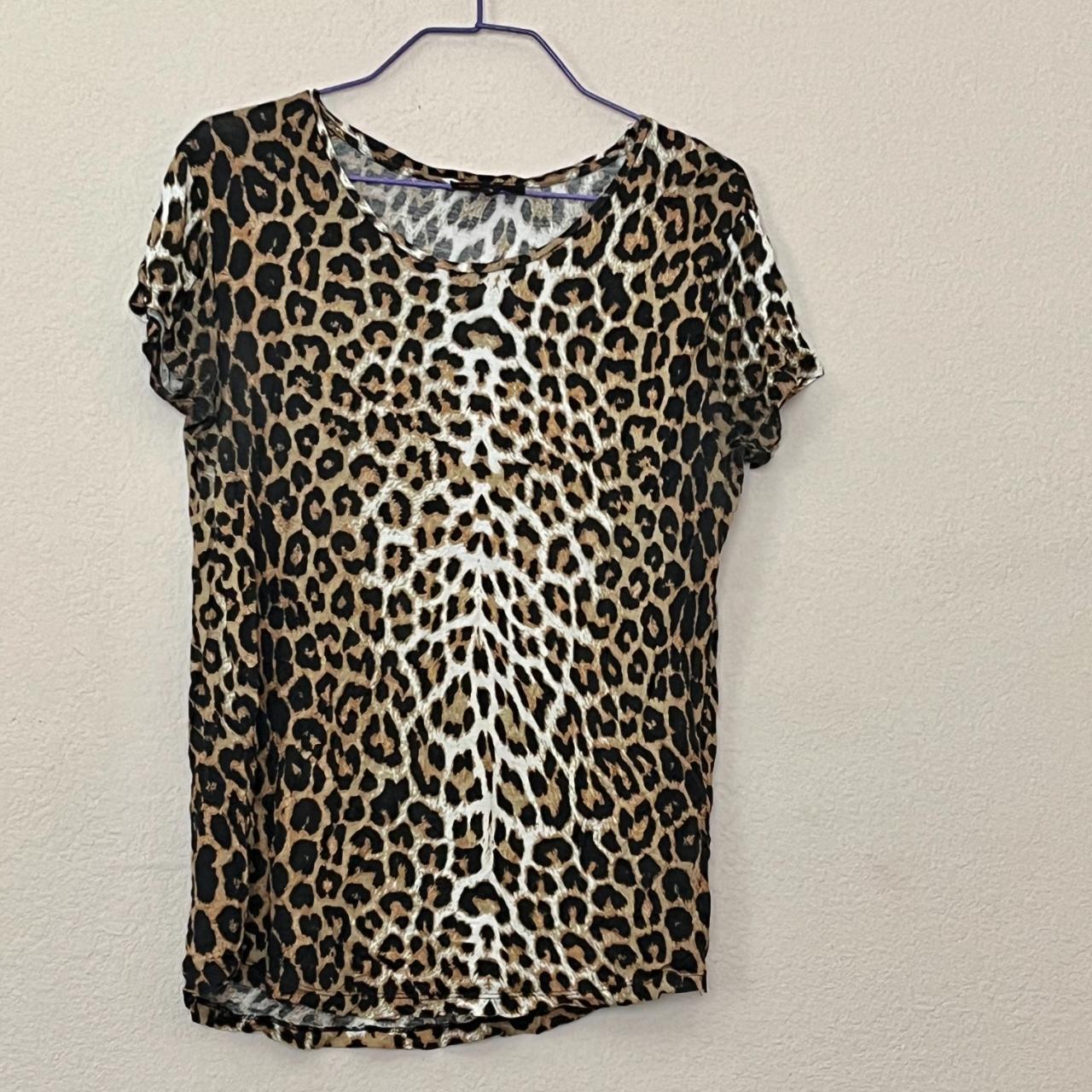 Maje leopard print shirt Renucci, 100% modal Size... - Depop