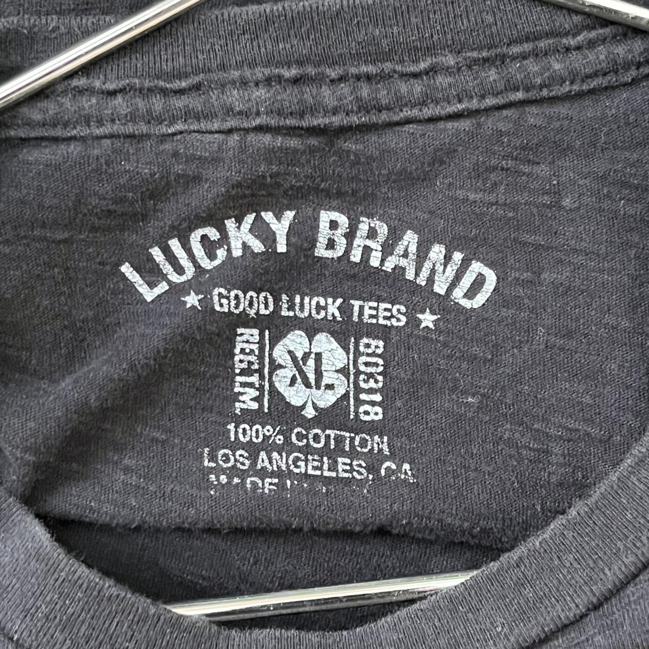 Lucky Brand plain black t-shirt Good Luck Tee XL - Depop