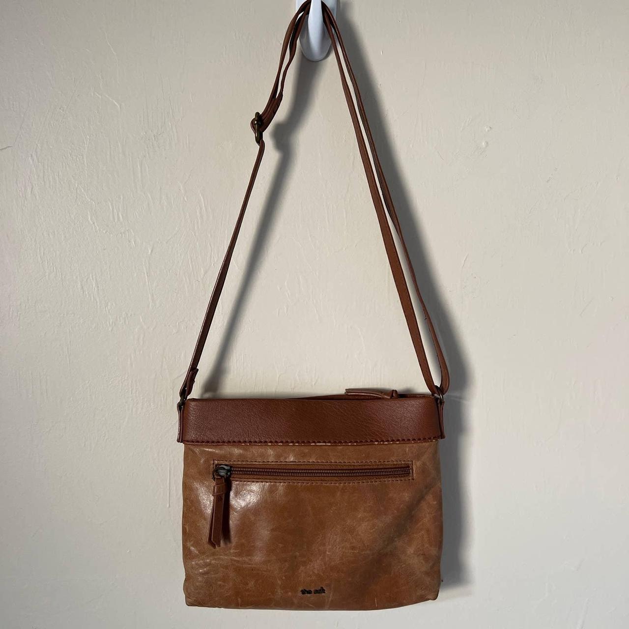 The Sak Brown Leather Crossbody Shoulder Bag Good Depop