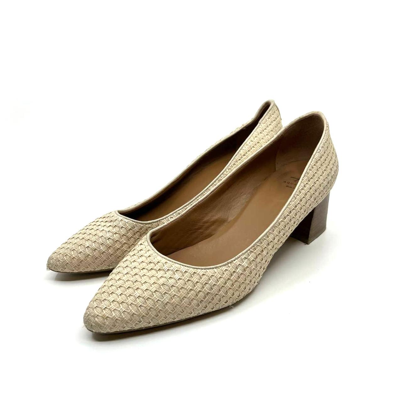 Aquatalia Women s Pasha Woven Raffia Pumps in Depop